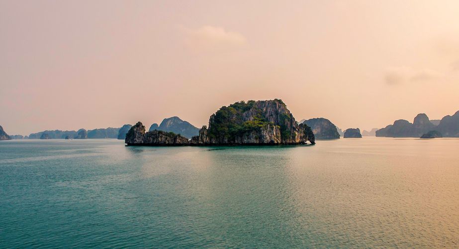 Mooie kleuren bij de Halong Bay